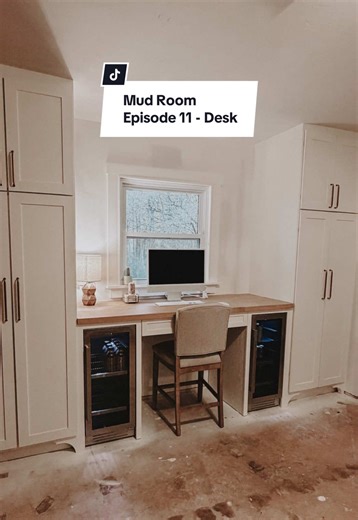 Building a desk area for our mudroom🙌🏼 | mud room