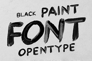 Black Paint Font, a Font by Handmadefont
