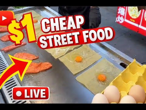 Only $1 Cheesy Street Noodles?! Live Cooking You Won’t Believe! 🤯