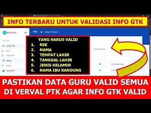 MAKE SURE ALL TEACHER DATA IS VALID IN THE PTK VERIFICATION SO THAT THE 2025 GTK INFO IS VALID