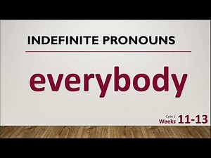 Indefinite Pronouns, CC Cycle 2, Weeks 11-13