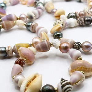 Stretchy Mermaid Bracelets Featuring an Array of Pearls With Handpicked Kauai & Mexico Shells - Etsy
