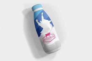 Milk And Drink Water Plastic Bottle Mockup | Vectogravic Design