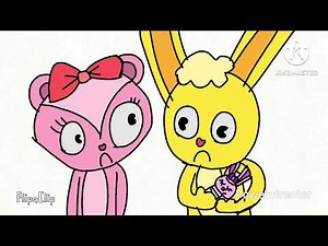 Giggles I LOVE YOU Cuddles Cuddles x Toothy 💛💜 #happytreefriends