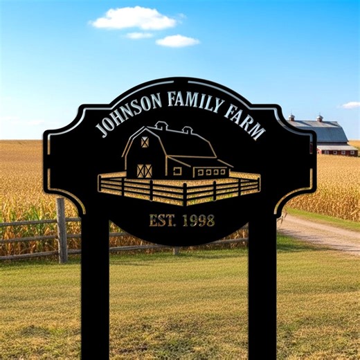 Personalized Farm Entrance Metal Sign Custom Family Farm Name Barn Outdoor Rustic Decor - Etsy