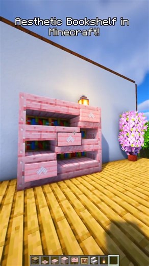 Aesthetic Bookshelf in Minecraft! 📚✨ Fast Tutorial #minecraft #shorts