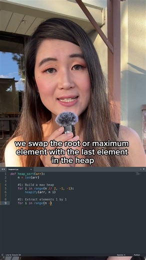 Heap sort! #algorithms