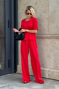 Silk Top and Wide Leg Pants for Women, Silk Blouse Half Sleeve, Loose Fit Pants, Silk Palazzo Trousers, Casual Silk Set, Silk Loungewear - Etsy