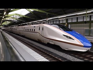【FHD 迫力の通過風景】JR北陸新幹線 佐久平駅にて (At Sakudaira Station on the JR Hokuriku Shinkansen)