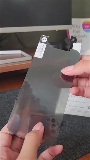 Change my old phone screen protector with me