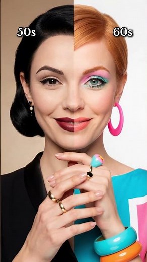 From 40s to 70s — Side-by-Side Glam Evolution 💄