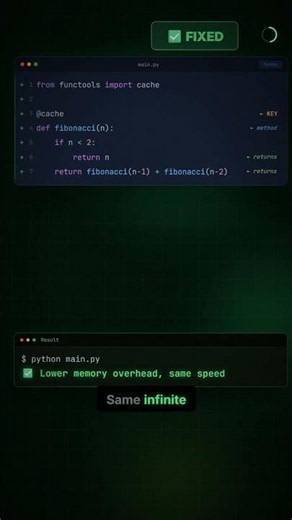 Python's @cache beats @lru_cache and nobody noticed 🚀