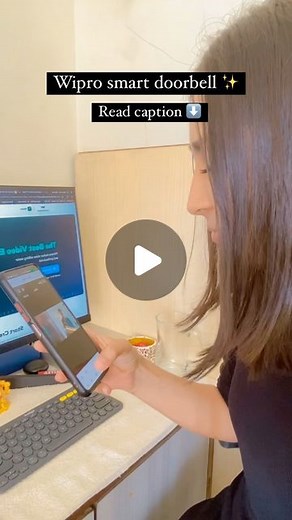 D🖤 on Instagram: "Wipro smart Doorbell✨ - East installation - Two-way talk - Wireless indoor chime - Infrared night vision - 1080P full HD camera - Motion Detection - IP65 Weatherproof - Ultra-wide angle 145* FOV How to install❓ -Open backside bracket of the door bell and turn on (It comes with it’s screw driver ) -fix that bracket with screw -plug wireless indoor chime -install the app Done✅"