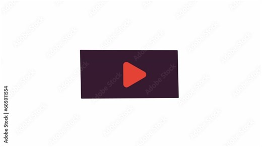 Technology screen with swiping video line 2D object animation. Sliding touchscreen flat color cartoon 4K video, alpha channel. Streaming platform. Horizontal display animated item on white background