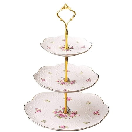 Clearance 3 Tier Cupcake Stand with Hardware Crown, Cupcake Stand Gold Handle Fitting for Wedding Party, Golden Plated Decorating Stand Platform Cupcake Stand - Walmart.ca