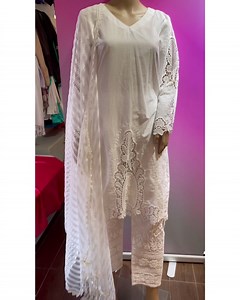 Latest Eid- Cotton Chicken Kari Collection 3 piece suit Price: Rs...