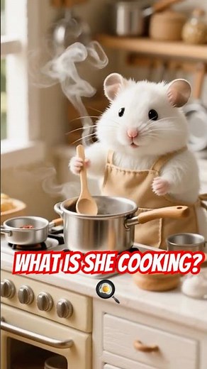 🍳 Super Cute Hamster Cooking in a Tiny Kitchen (So Adorable!) 🐹💤 #hamster #cuteanimals