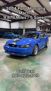 77K views · 410 reactions | For Sale: 2004 Ford Mustang Mach 1 / 9,879 Miles / 5 Speed #classiccars #musclecar #available #forsale | PC Classic Cars | Facebook