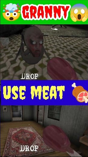 how to use meat 🍖 in granny 2 😨 #tranding #ytshorts #shorts