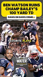 7K views · 103 reactions | Ben Watson ruins Champ Bailey’s 100 yard td! #nfl #broncos #patriots #uga #godawgs #atlantaga | The Water Boyz Show | Facebook