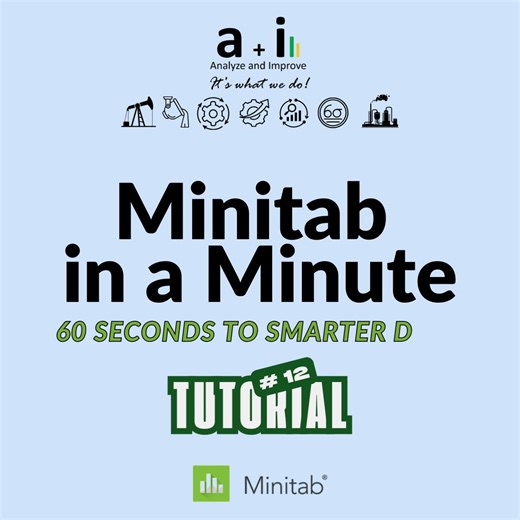 Analyze and Improve on Instagram: "🚀 𝗠𝗶𝗻𝗶𝘁𝗮𝗯 𝗶𝗻 𝗮 𝗠𝗶𝗻𝘂𝘁𝗲⁣ 📊 𝗧𝘂𝘁𝗼𝗿𝗶𝗮𝗹 #𝟏𝟐: 𝐆𝐚𝐠𝐞 𝐑&𝐑⁣ Can you trust your measurement system? 📏🤔⁣ In under a minute, we’ll show you how Gage R&R in Minitab helps you evaluate measurement variation—so you 𝐤𝐧𝐨𝐰 𝐰𝐡𝐞𝐭𝐡𝐞𝐫 𝐲𝐨𝐮𝐫 𝐝𝐚𝐭𝐚 𝐢𝐬 𝐫𝐞𝐥𝐢𝐚𝐛𝐥𝐞 before making decisions.⁣ 🎥 Hit play and learn how to measure with confidence.⁣ ⁣ #AnalyzeAndImprove #Minitab #GageRR #MeasurementSystemAnalysis ⁣ #QualityEngineering