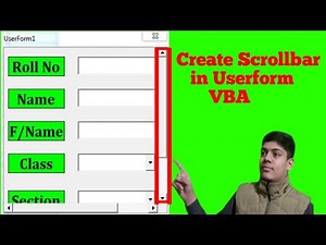 How to Create Scrollbar in Userform VBA|How to Create Horizental and Vertical Scrollbar in Userform.