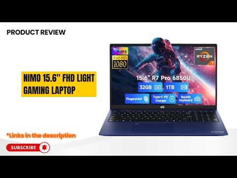NIMO 15.6" FHD Light-Gaming Laptop Review 🔥 Ryzen 7 Pro 6850U + Radeon 680M | 32GB RAM, 1TB SSD