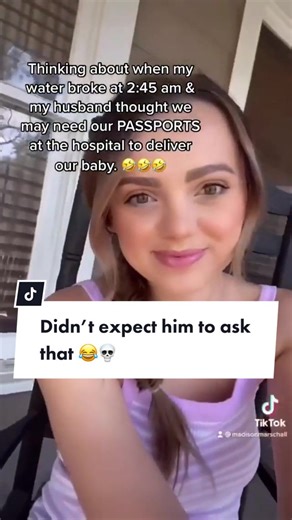 “🤣 Our doorbell cam caught a lot of funny moments the night my water broke. Sterling didn’t pack his bag ahead of time like I had told him to… 🤣 so he was running around like crazy trying to get stuff together & load the car. He also had taken melatonin like an hour before because it was a Friday and he wanted to sleep good and sleep in Saturday. We figured it would be the last Saturday to sleep in but Beau boy surprised us and came early. ”@Madison