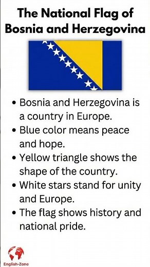 Bosnia and Herzegovina Flag | English Zone