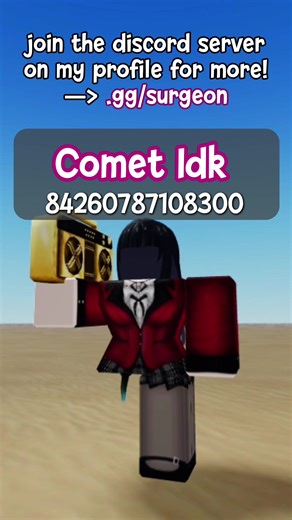 ❤️ | ”Comet Idk” Music Code | Roblox Song Code • • • #Roblox #musiccode #dahood #robloxmusic #underground