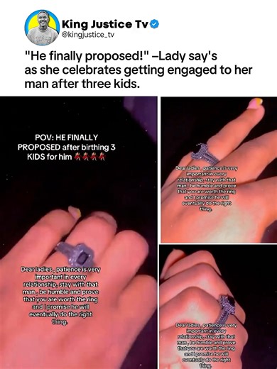 4.6K views · 41 reactions | Lady celebrates after her man finally proposed to her after birthing three kids. | King Justice | Facebook