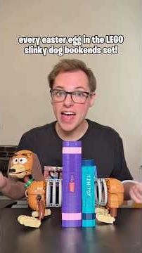 did you know about all of these easter eggs in the LEGO toy story slinky dog bookends set?