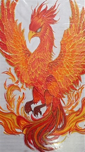 how to make texture art....#ytshorts #art #tutorial #texture #painting #pheonix #shortsfeed #artist