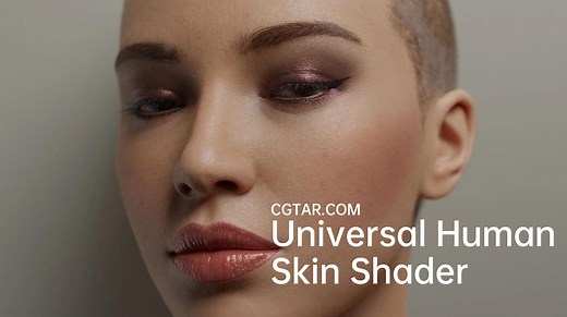 Blender超逼真皮肤着色器Universal Human Skin Shader 1.0+Eye Shader 1.0
