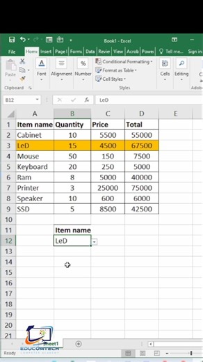 Conditional Formatting use with Advance filter #educomtech #trending #shorts #share #viral #video