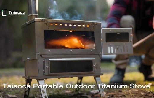 Taisoca titanium portable outdoor heater stove and grill