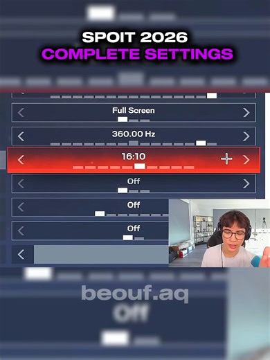 Spoit 2026 Game Settings Overview