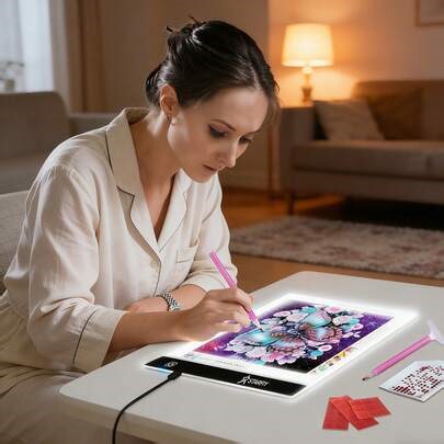 Ultra-Thin LED Light Pad A2/A3/A4, Diamond Painting Tracing Light Board, USB Powered Art Supplies For Drawing & Animation | SHEIN