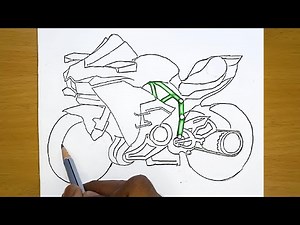 How to Draw a Ninja H2R Bike – Easy Step-by-Step Guide |🔥 Kawasaki Ninja H2r
