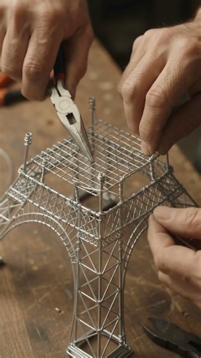 Crafting the Eiffel Tower Out of Wire! | Iconic Paris Landmark Scale Model