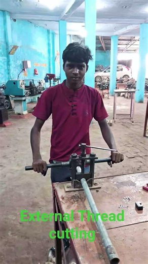 External Thread cutting practical for iti