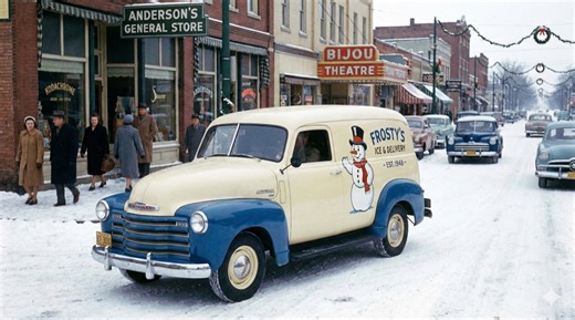 Vintage snowman roadside signs across America, photographed by Rolando Pujol