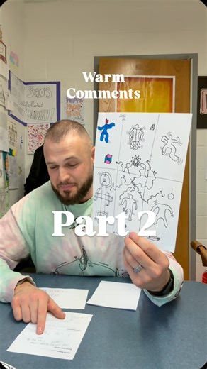 Mr. Santarpia on Instagram: "Part 2 ➡️ a go-to lesson idea for observations + a great way to get kids to engage in an art critique: Warm & Cool Comments 🔥🥶 #artteacher #teacher #classroom #teacherobservation #observation #artcritique"