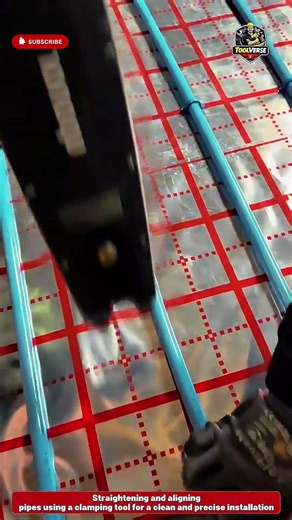 Straightening and Aligning Pipes Using a Clamping Tool #installation