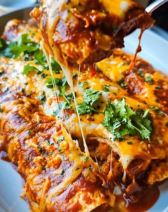 Creamy, cheesy, and bursting with flavor, these Chicken and Cheese Enchiladas are pure comfort food — a crowd-pleasing keeper that makes every bite irresistible. .............. Full Recipe in Coʍmеոτ 💬 | Donerecipe by Sarah