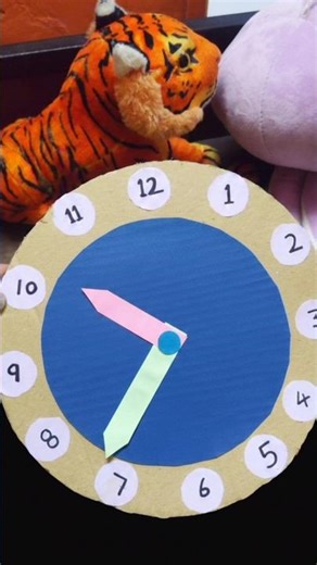 use cardboard to make a clock #craft #diy#youtubshorts