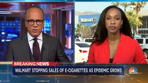 38K views · 600 reactions | A major move by Walmart, as the retailer announces it will stop selling e-cigarettes. NBC's Blayne Alexander has details. | NBC Nightly News with Tom Llamas | Facebook