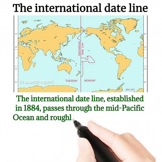 The international date line||180 degrees longitude ||Geography.