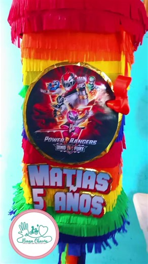 Piñata Giratoria Temática Power Rangers Dino Fury