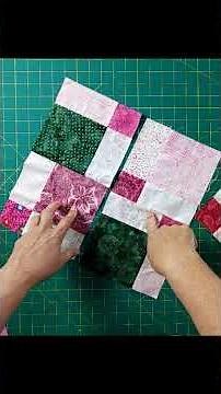 Chain Stitching Hack Makes Disappearing Nine Patch Assembly Faster #quilting #sewing #technique